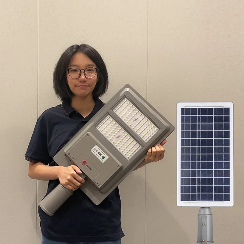 Factory Supply 300w Power Lamparas Exterior luz de rua Solar All in One Solar Luminaires Outdoor Street Light with Radar Sensor