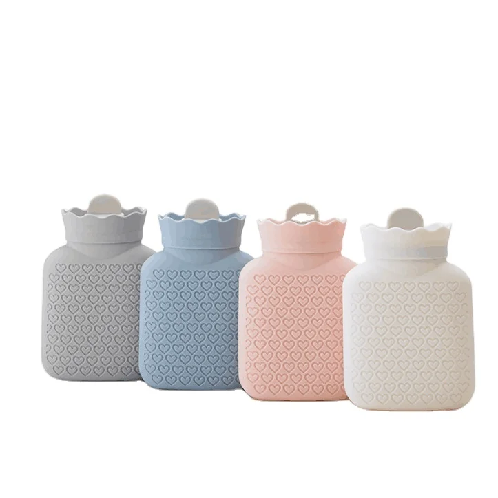 Wholesale 2021 Hot Selling Silicone Hot Water Bottle Rubber Hot Water Bag with Cover