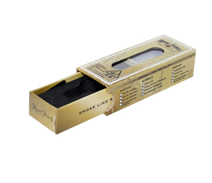 
Customized vape pen Cigarette sliding pull child proof lock Packaging Box E-liquid Atomizer Gift Box 