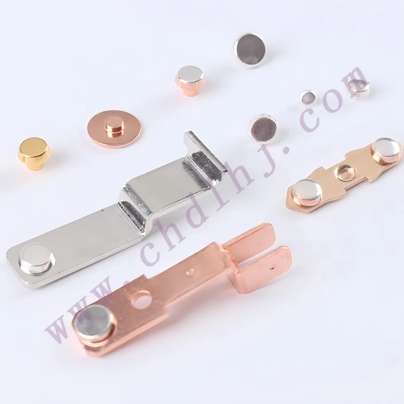 Top Quality Customized  High Quality Good Performance Composite Electrical Silver Copper Contact Rivets for Relays