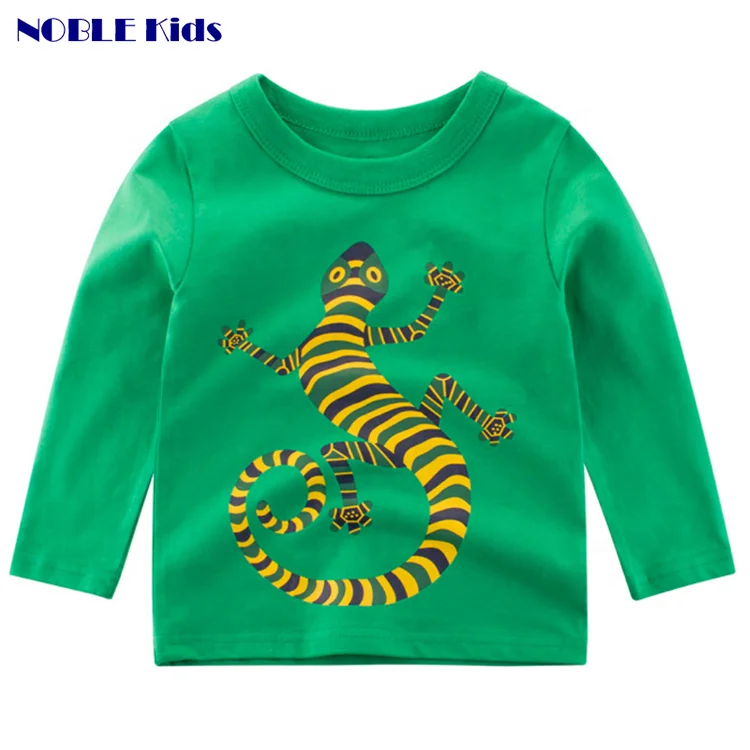 
latest design baby boy tshirt long sleeve printing custom 100% cotton children t shirt 