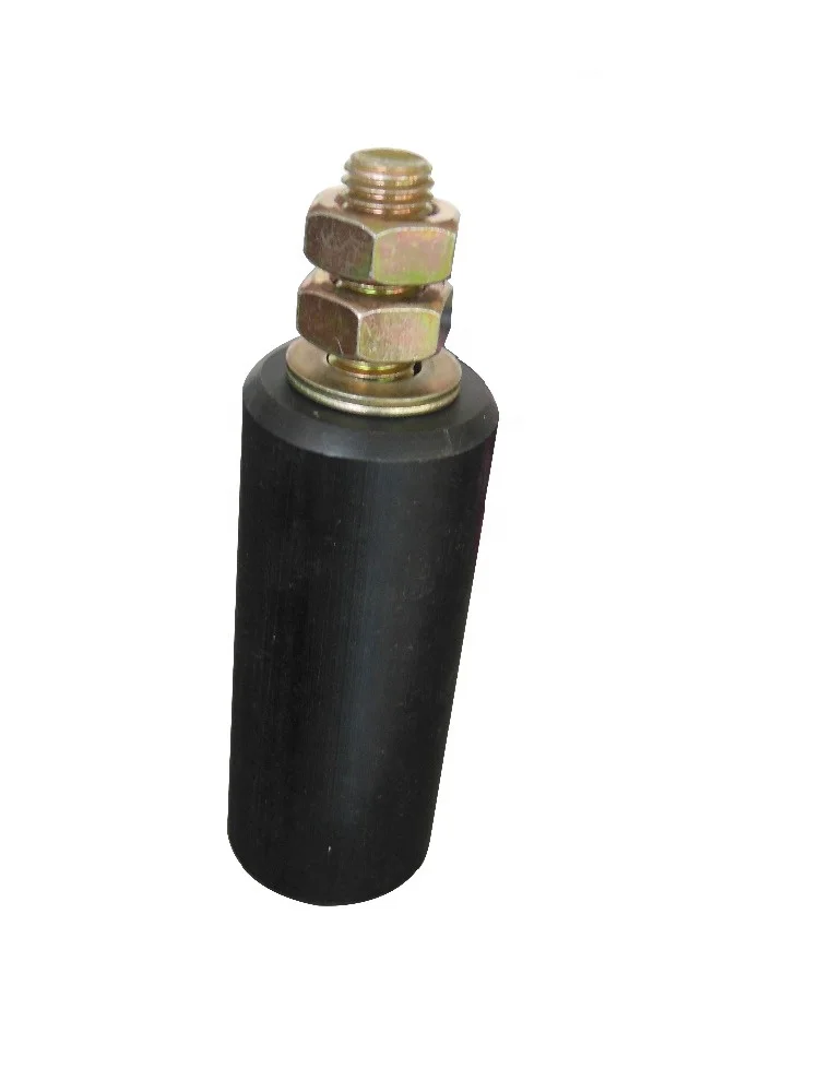 white zinc plated Nylon Roller Guide with steel plate