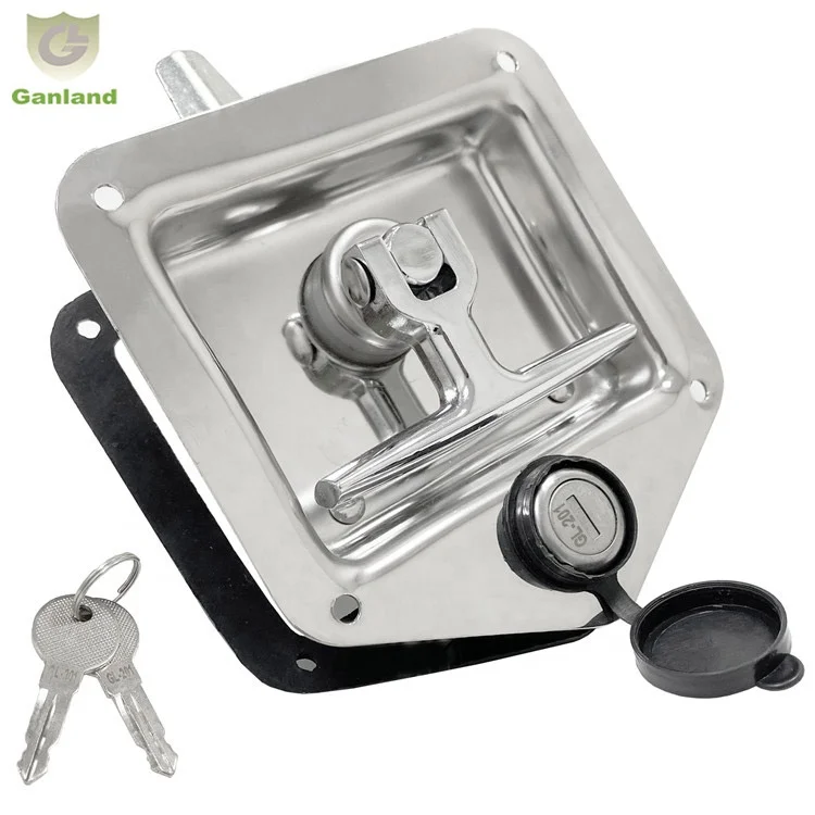 GL-12114 Stainless Steel Folding T Handle Lock For Tool Box,Doors,Cabinets