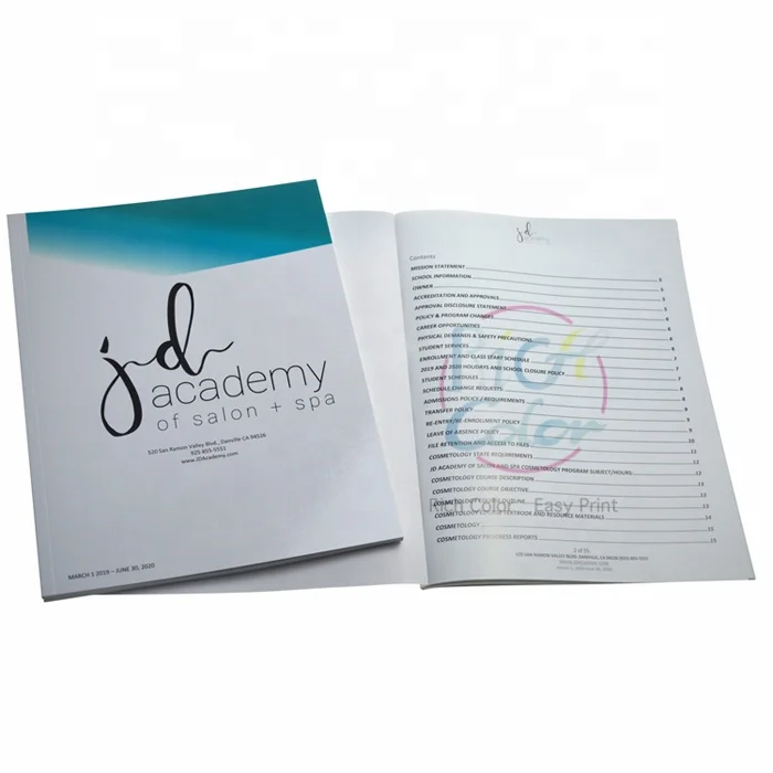 China custom cheap printing service softcover book, flyer , booklet, brochure, catalog printing