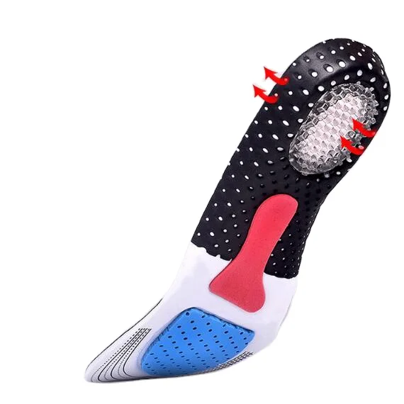 Men Women Sports Shoes Insoles Height Increasing Orthotic Insoles Shock Absorption Silicone Gel Shoe Insert.