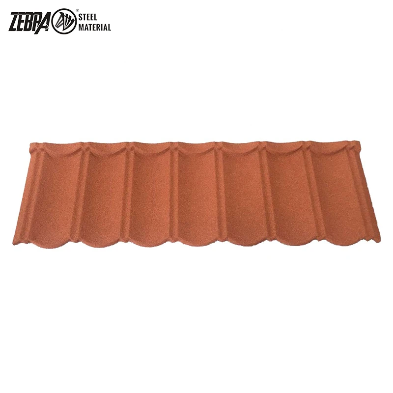 Colorful red green brown black blue color stone chip seel roof tiles metal roof tile classical tile