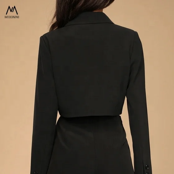 MXN T702 women short  solid color suit,sexy summer crop top two piece set clothing,blazer set for women