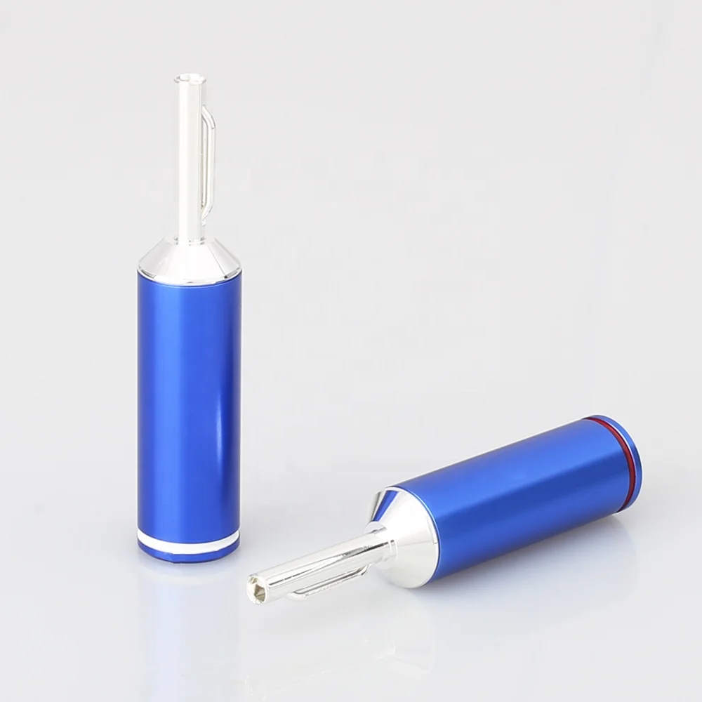 Silver Plated Speaker Cable banana Plug HIFI banana Connector for Speaker Wire DIY Speaker cable