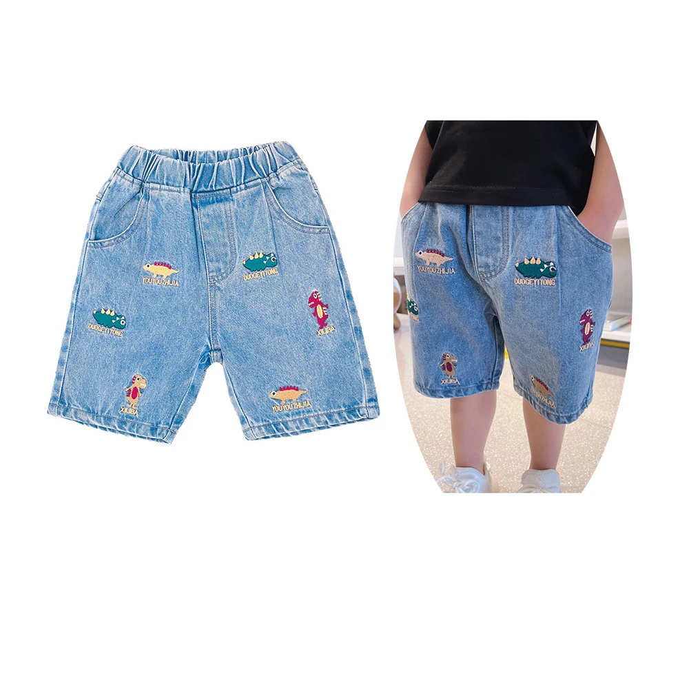 
Wholesale summer new style kids soft short jeans casual pants for boys children jeans trousers 