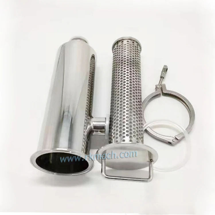 2 inch SS304 Food Grade Stainless Steel Strainer Sanitary Tri Clamped Filter