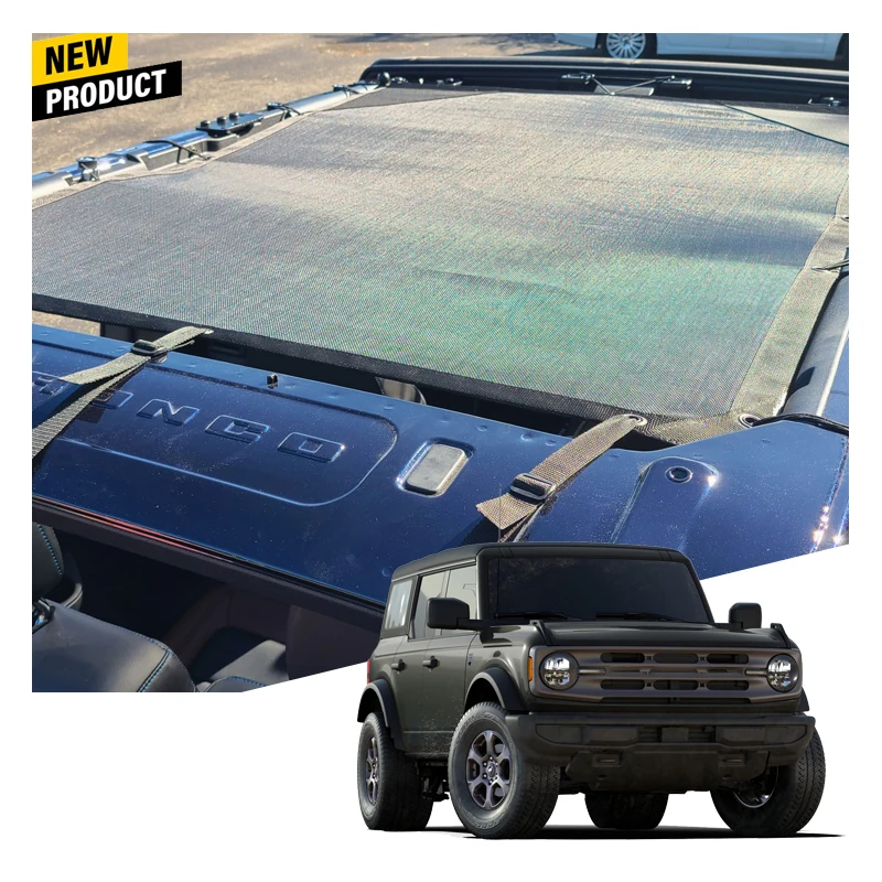 Car exterior accessories parts kit sun shade top Mesh Top for Ford Bronco 2 door 2021 2022 2023