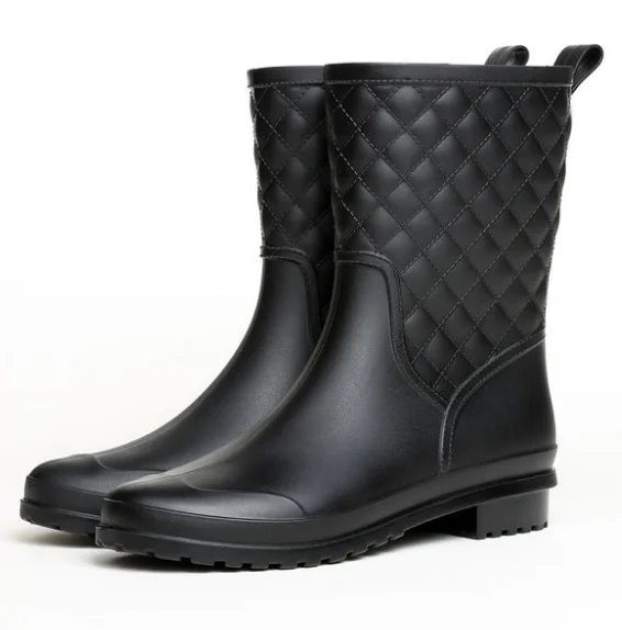 High quality ladies PVC rain boots / women wellies rain boots