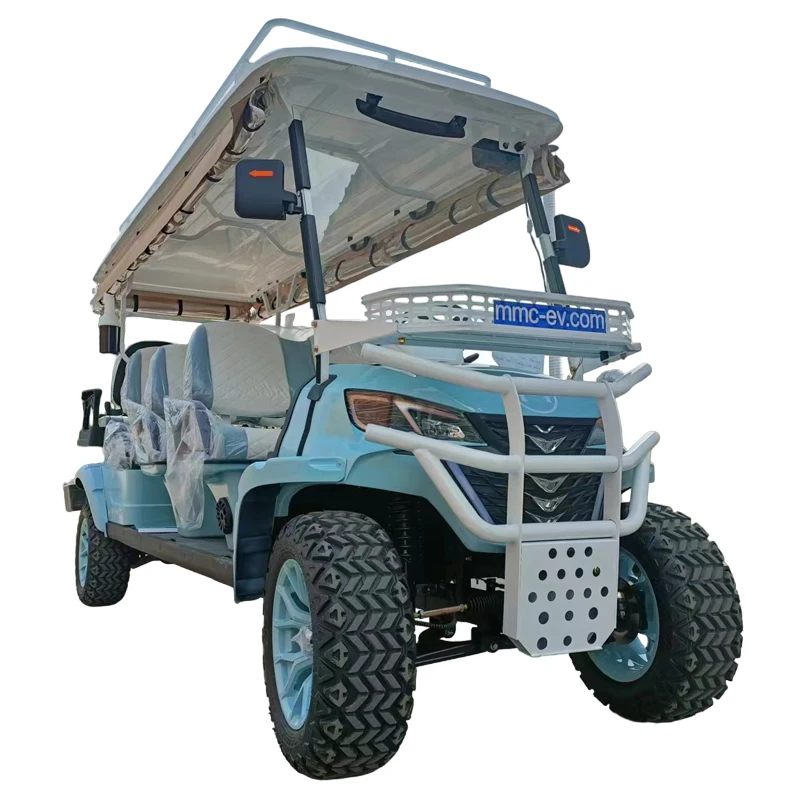 New 4000/5000/7500W 48V 60V 72V Battery Powered 4 Wheels 8 Seater Electric Off Road Beach Golf Buggy Golf Cart For Sale