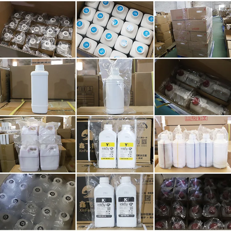 XinFlying 5 Colors DTF Ink CMYK+W 1000ML Bottle for T-shirt Printing Machine and Factory Stock