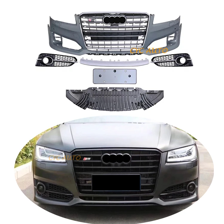 Комплект кузова автомобиля D4 S8, стильный новый передний бампер Sline для Audi A8 2015 2016 2017 2018 2019 +
