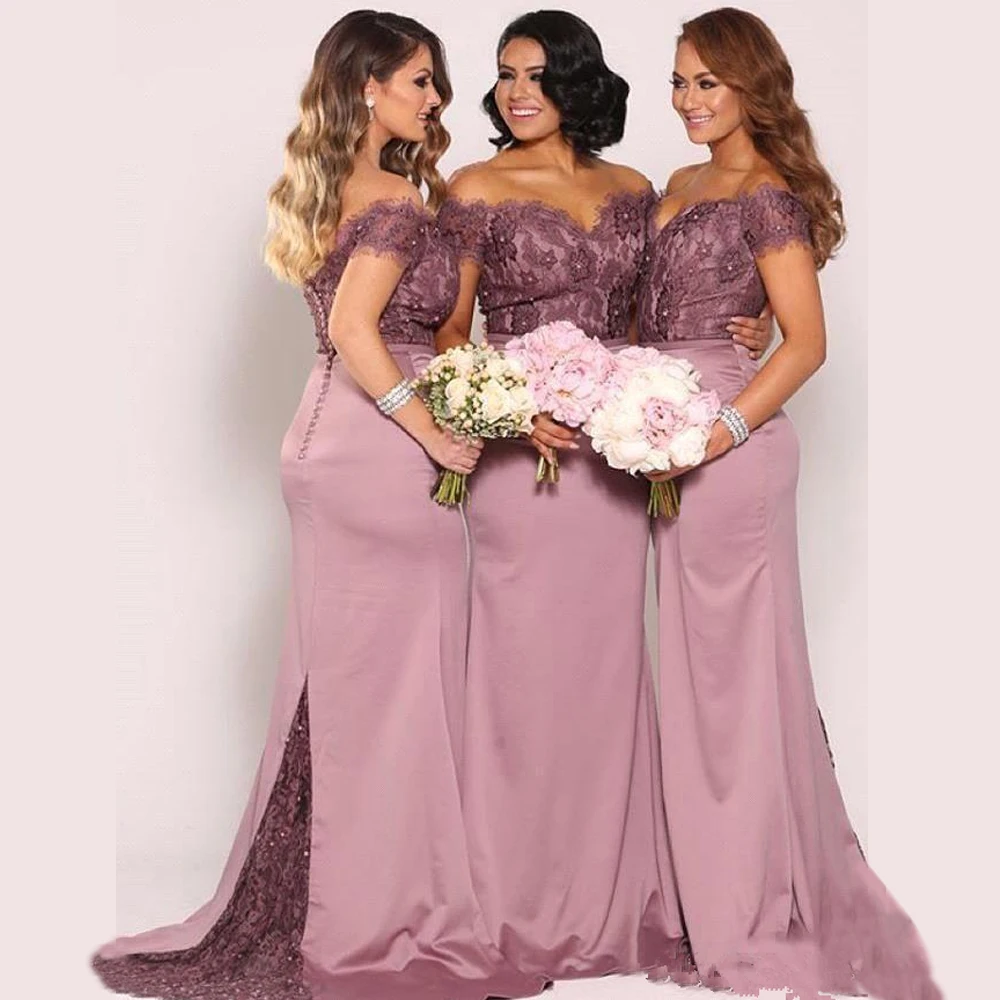 
ELPR0000650 2020 new lace african bridesmaid dress high quality pink long dress 