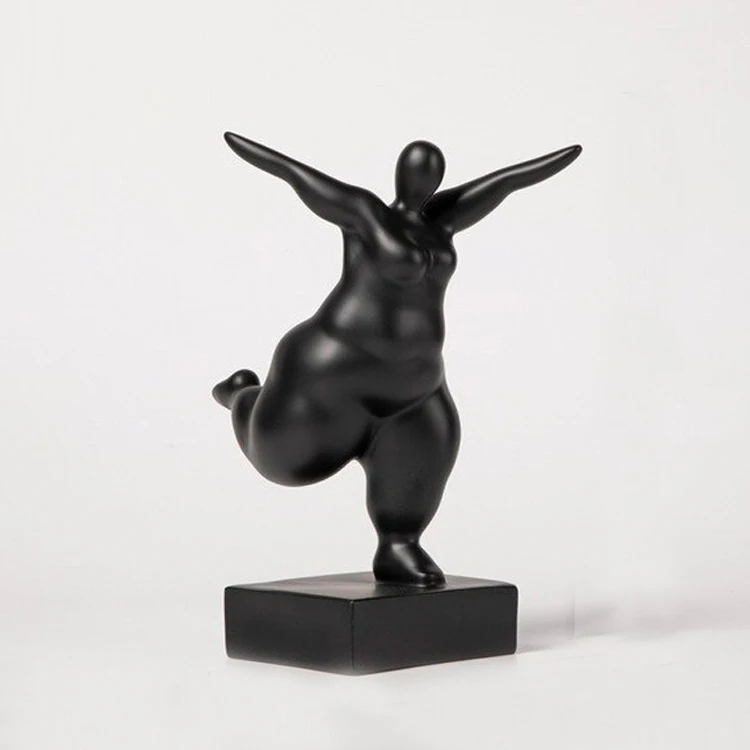 Home Decor life size yoga fat lady statues bronze fat woman statue sculpture for park