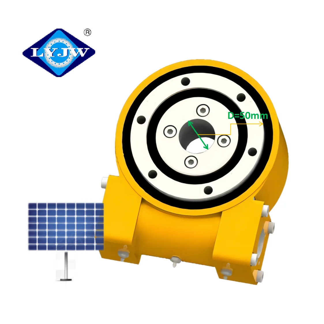 Carbon steel DC motor rotary drive is suitable for solar tracking systems Rotary reducer Rotary drive Slewing support system
