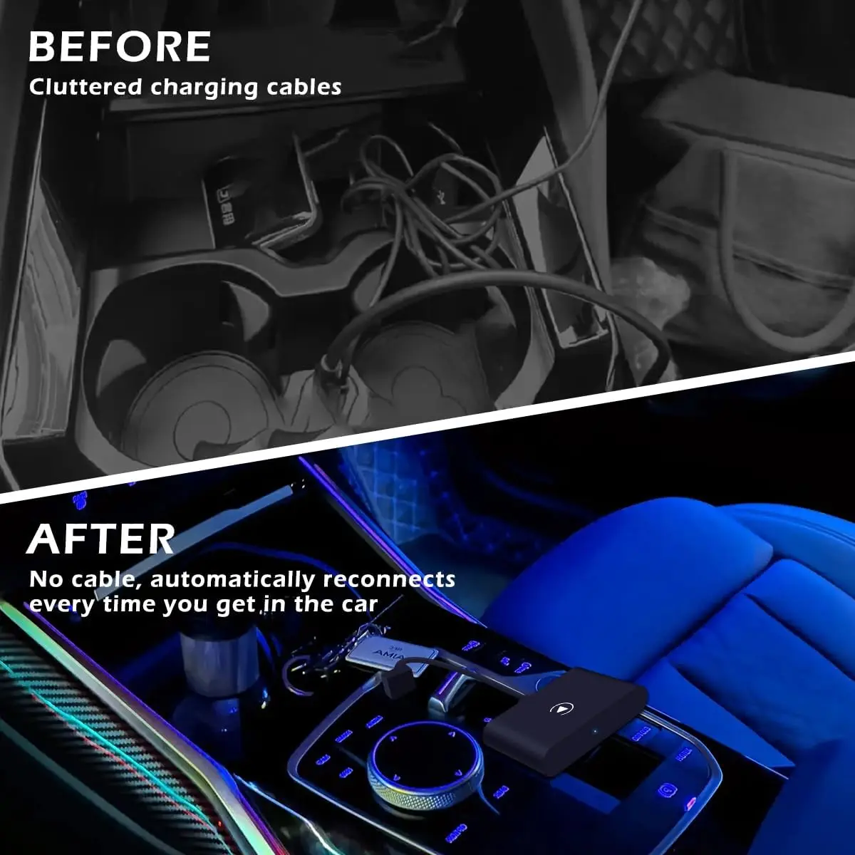 Wireless Carplay Adapter Convert Wired to Wireless CarPlay Dongle Plug & Play Carplay Wireless Adapter