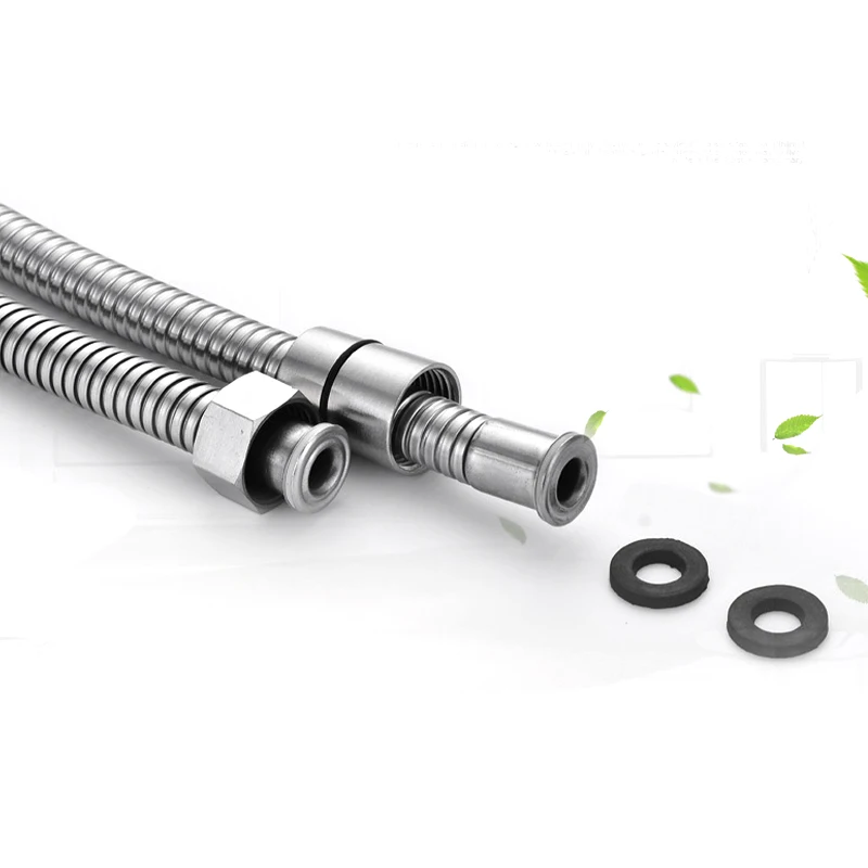 Wholesale 304 Stainless Steel Metal Hose Water Heater Shower Hoses Nozzle Connecting Pipe Encrypted Thickened Shower Hose Pipe