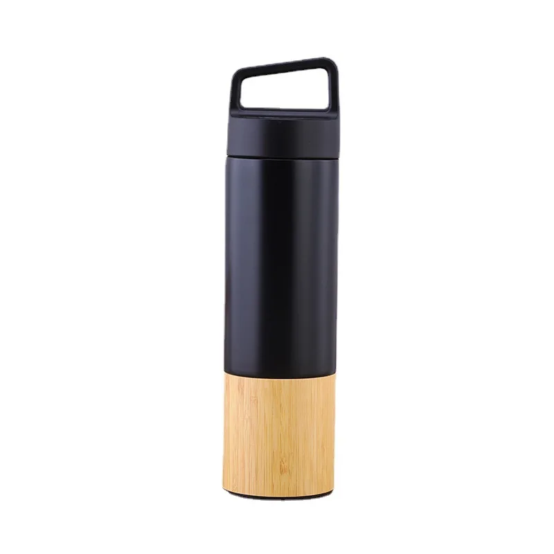 Stainless Steel Insulated Bamboo Thermos For Hot And Cold Drinks Vacuum Coffee Bottle Flasks For Tea