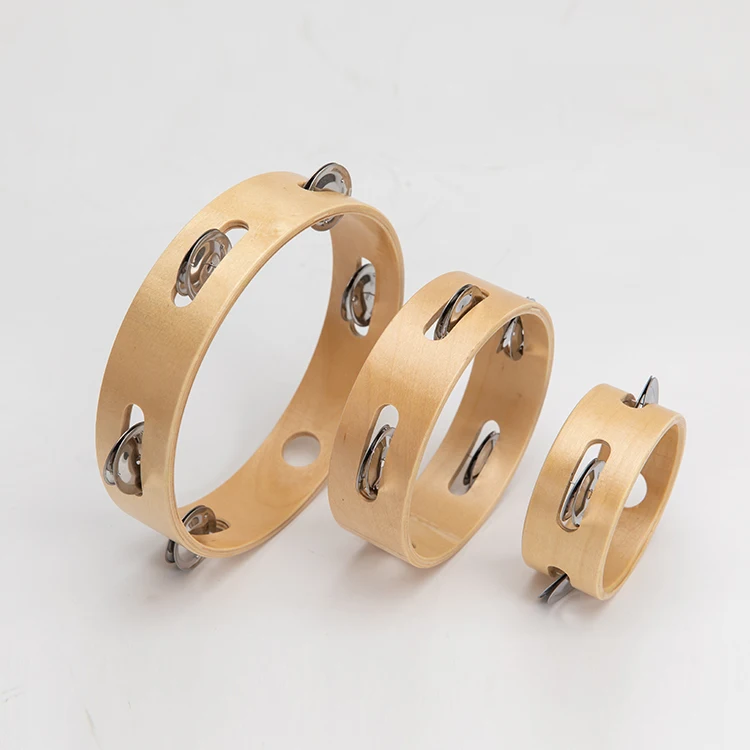 Percussion Wooden Toy Tambourine Instruments Headless Drum For Children