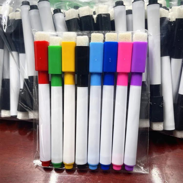 Dry Erase Marker Muti-color dry erase white board marker pen set with or without magnet with eraser for white board
