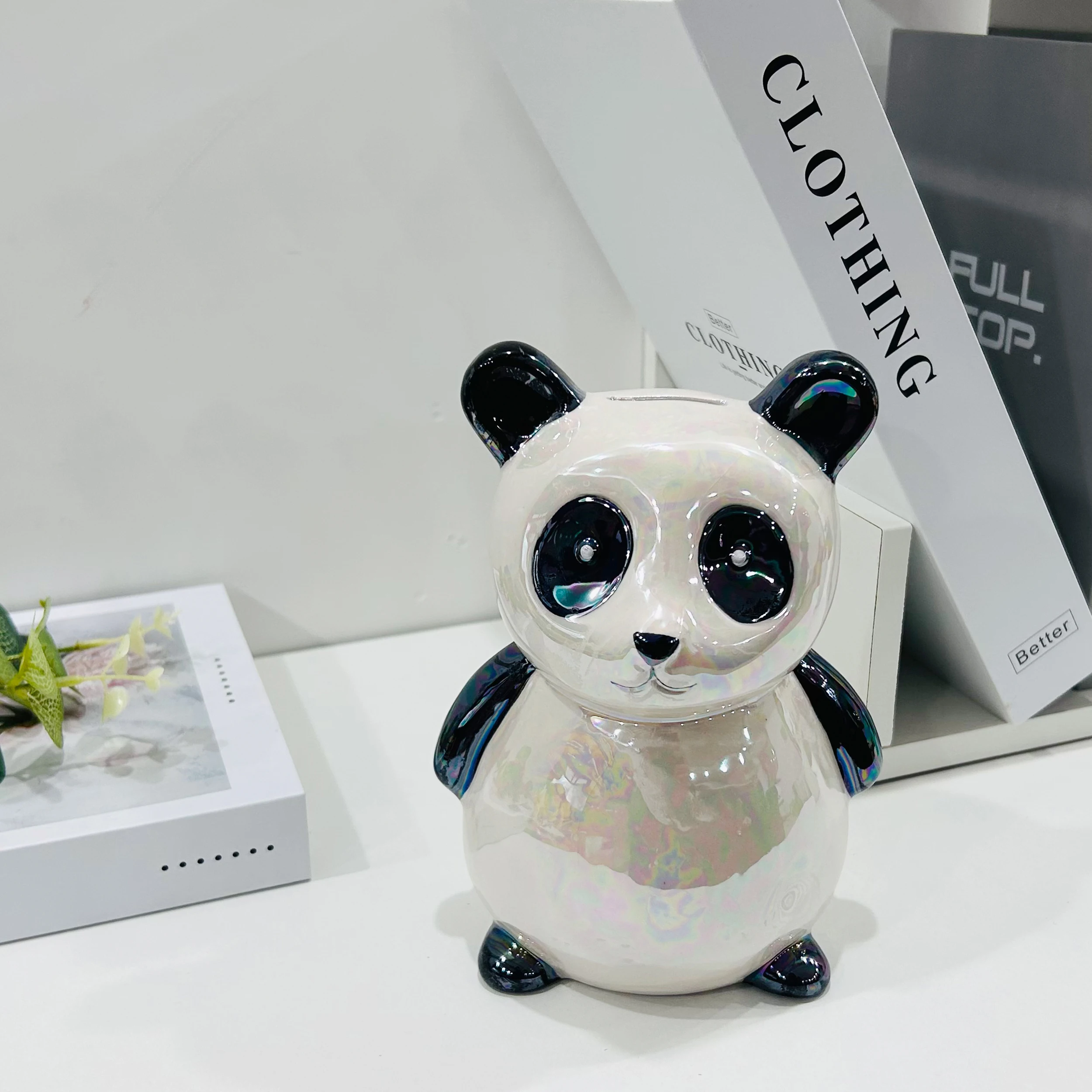 Горячая Распродажа, настраиваемое настольное украшение, керамическая копилка с животными, детские подарки, копилка с пандой