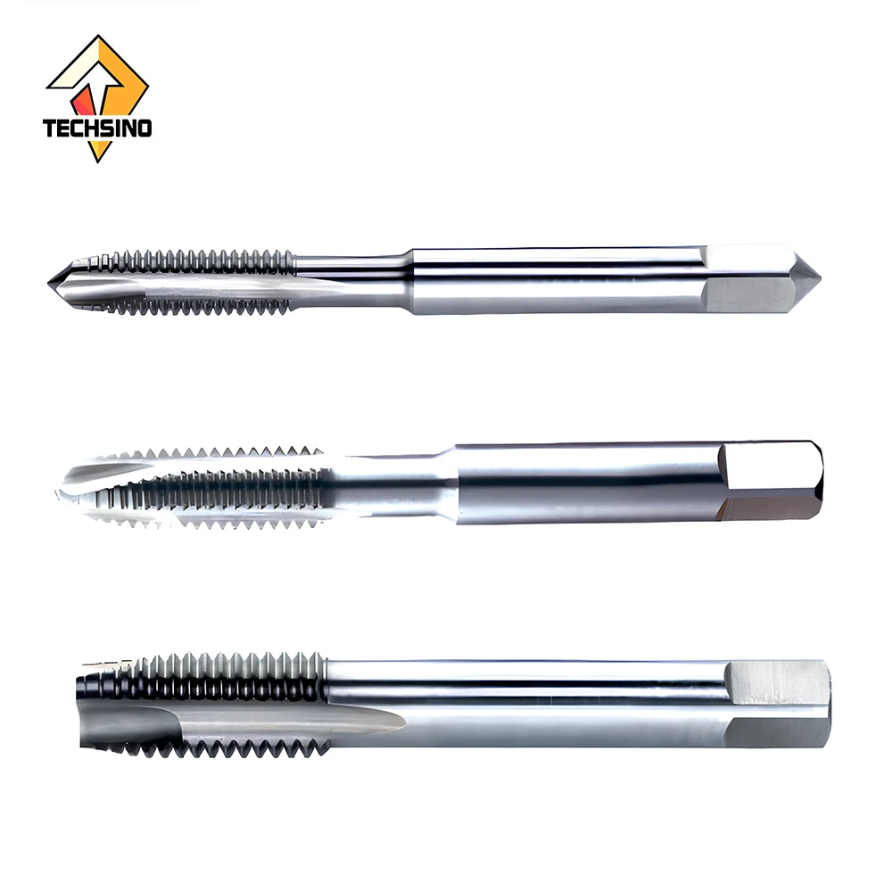 Machine Tap Set, Thread Tapping, HSS (High-Speed Steel) Taps with Coarse and Fine Handles for Machining Operations