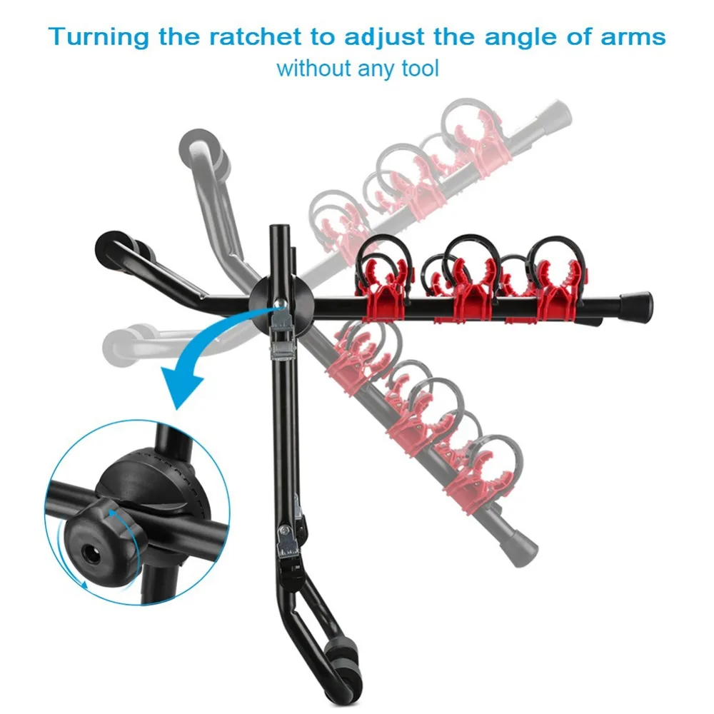 Trunk Mount Bicycle Carrier Portable Bike Accessory Car Rear Steel Rack Bicycle Carrier