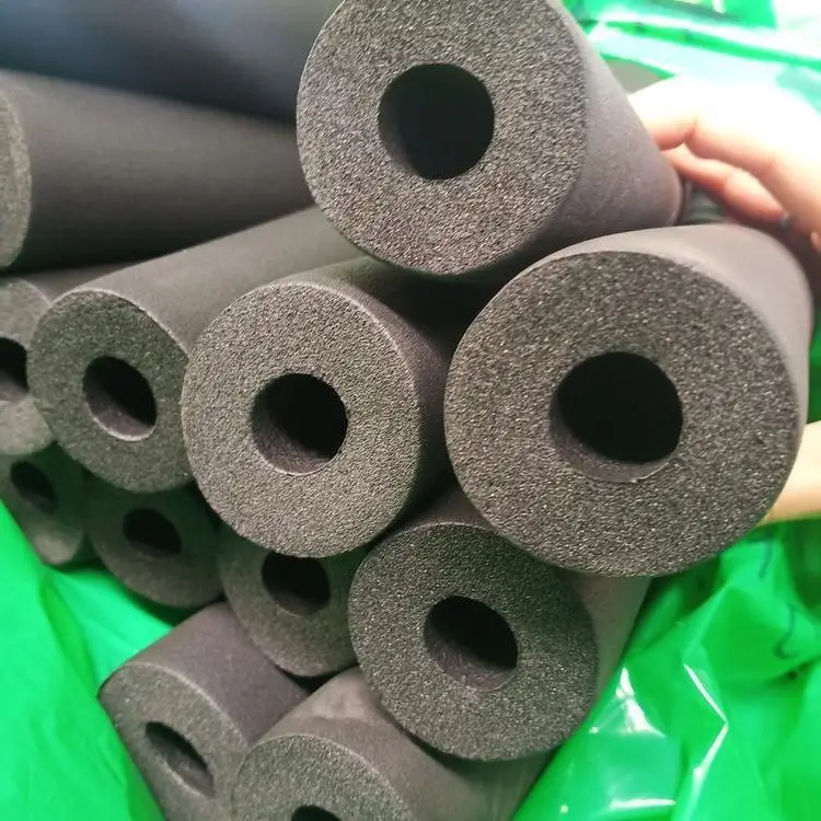 Air conditioning heat resistant Rubber Insulation Pipes hvac Insulation Heat Preservation Insulated rubber foam pipe