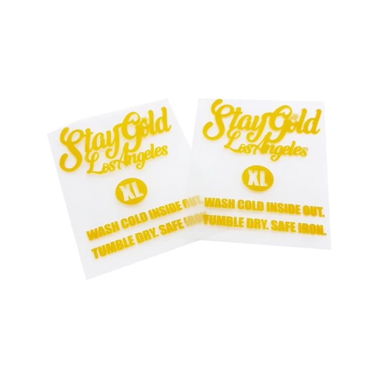 Custom Tagless Heat Transfer Neck Tags Brand Logo Name T-Shirts Heat Transfer Size Tags