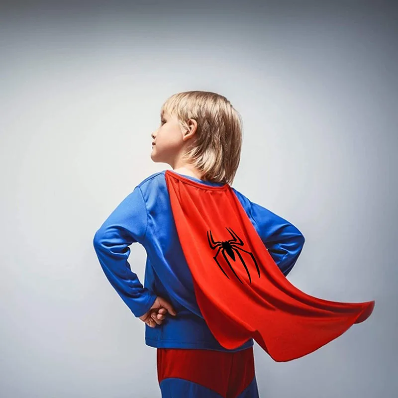 Custom Superhero Capes and Mask for Kids Double Side Capes Cartoon Dress Up Halloween Holiday party Costumes toy