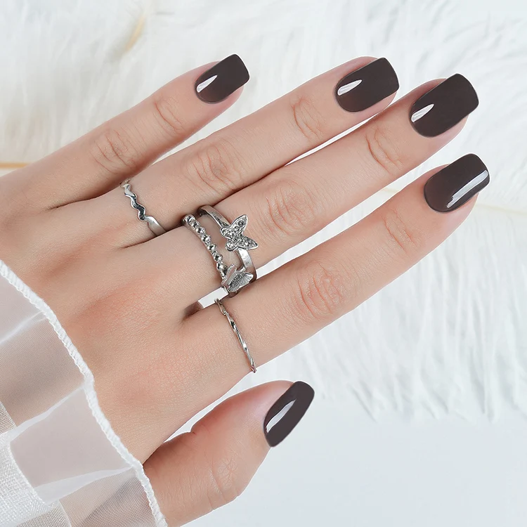 Custom Logo Designer Vegan Nail Enhancement Supplies Acrylic Press On Nails Wholesale Fake Nails