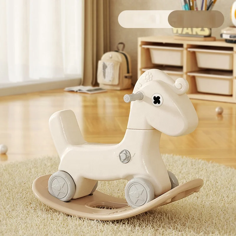 Wholesale cheap baby toys best-selling multi-functional baby rocking horse Inside the toy car can be moved with wheels and music