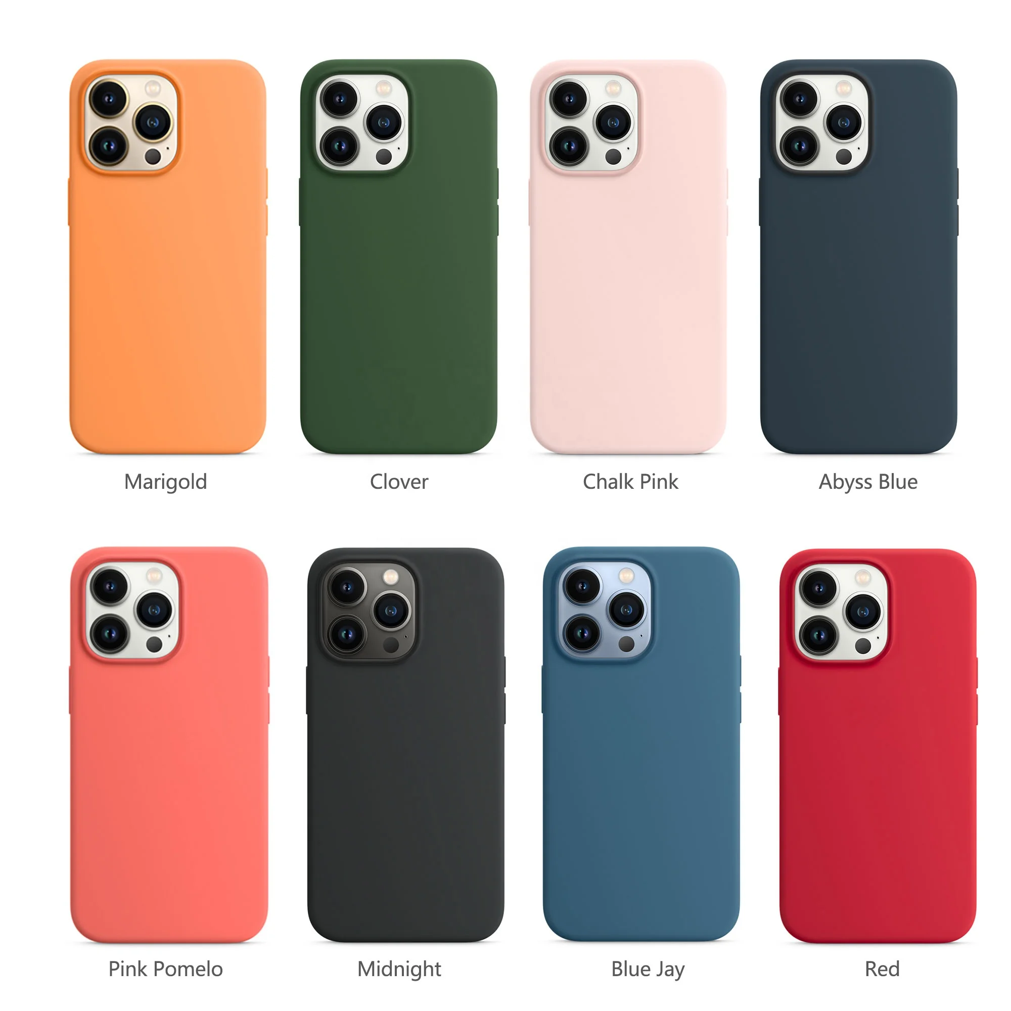 For iPhone 11 12 13 14 Pro Max Case Liquid Silicone Gel Rubber Phone Cover Soft Microfiber Cloth Lining Cushion Back Cover Cases