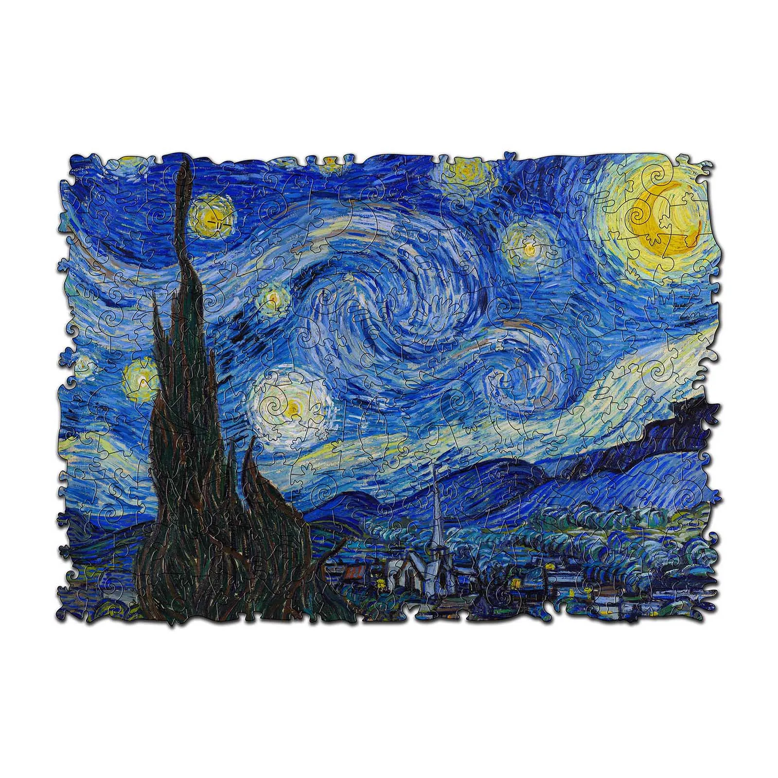 WOODBESTS The Starry Night puzzle game custom adult 3d wooden jigsaw puzzle