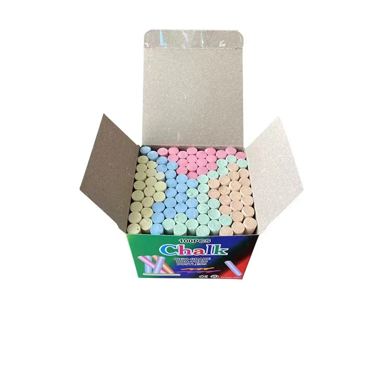 Factory Cheap Wholesale 100 pcs Chalk White And Color School Blackboard Chalk