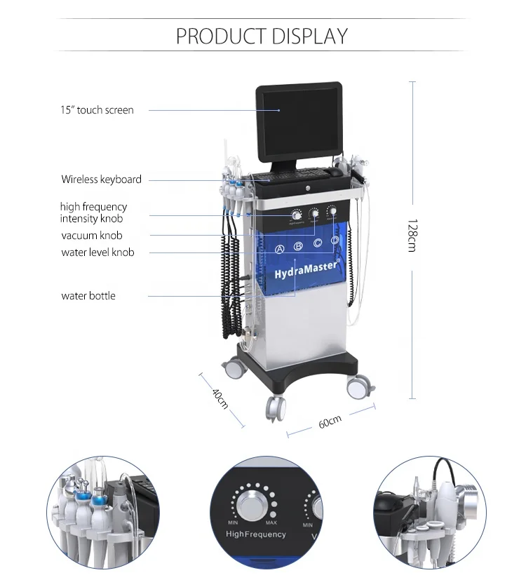 2022 Professional Salon Hydra Dermabrasion machine 9 in 1 diamond peeling free customized Logo