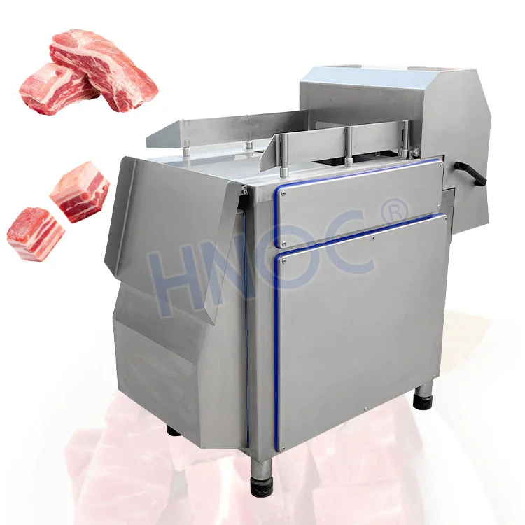 HNOC Commercial Automatic Fresh Fish Meat Cuber Machine Duck Chicken Portin Meat Cube Dicer Cutter with Bone