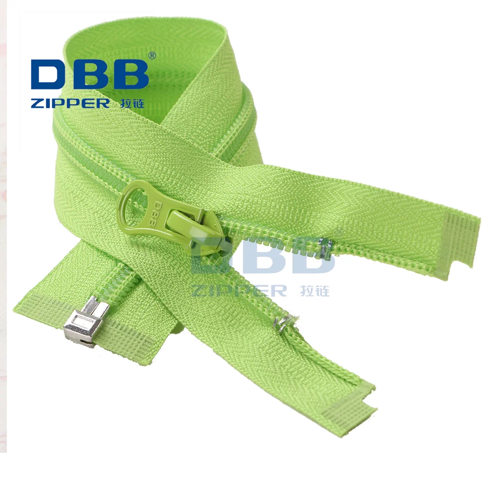 
5# custom black long chain open end nylon zipper for garments and bags 