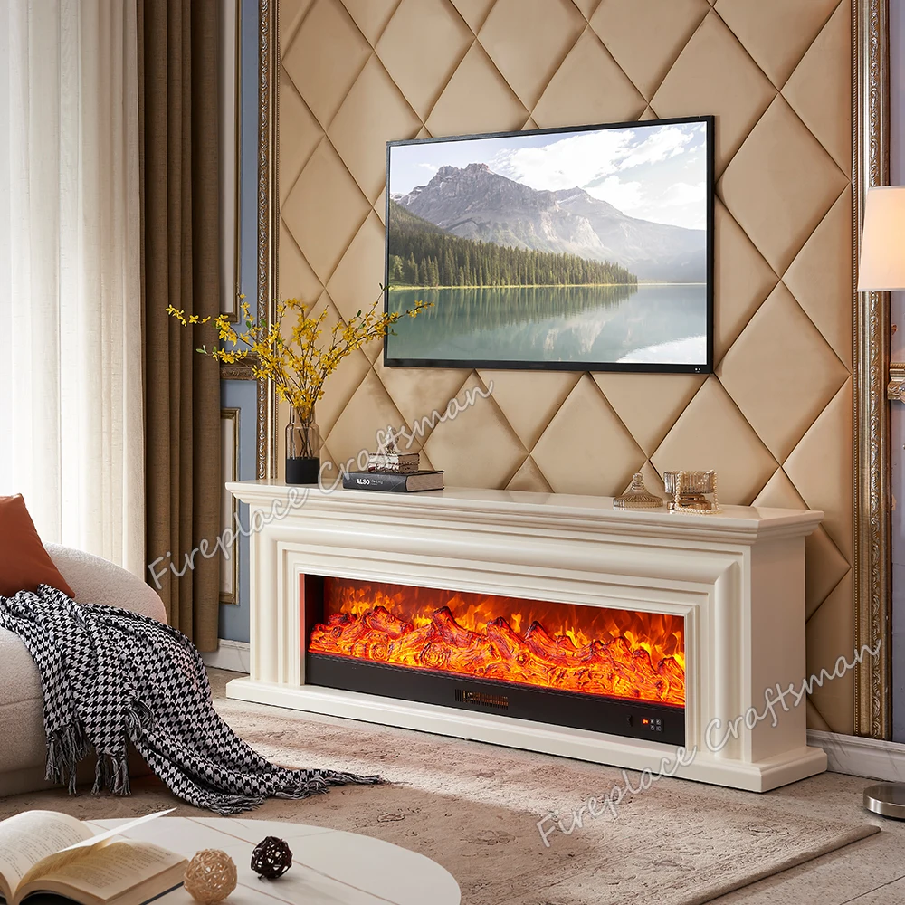 Best remote control rustic infrared farmhouse faux led electric fireplace tv stand entertainment tmedia center unit