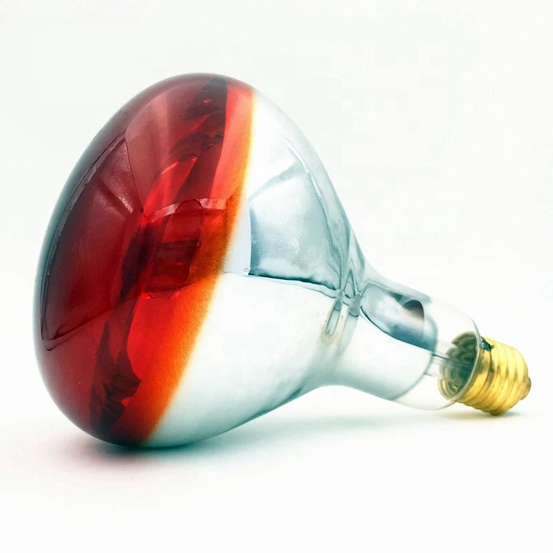 R125 infrared heating lamp poultry heat bulb halogen bulbs ir lamp 60W-375W hatching chickens