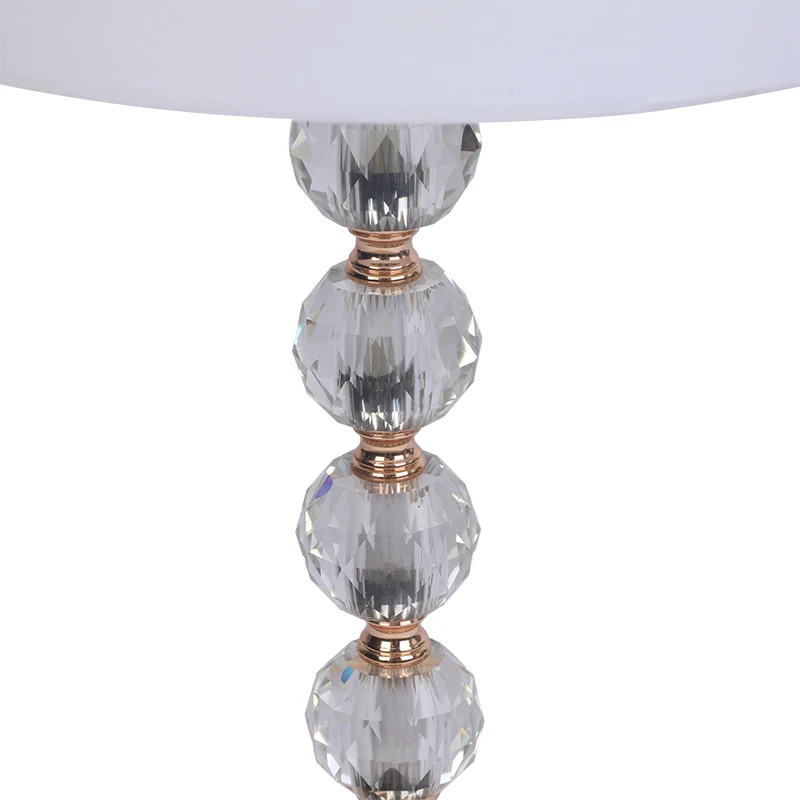 Hot sale modern led crystal table lamp with metal base Bedside Lamp  with 2 USB Charging Ports 3 Way Dimmable custom lamp