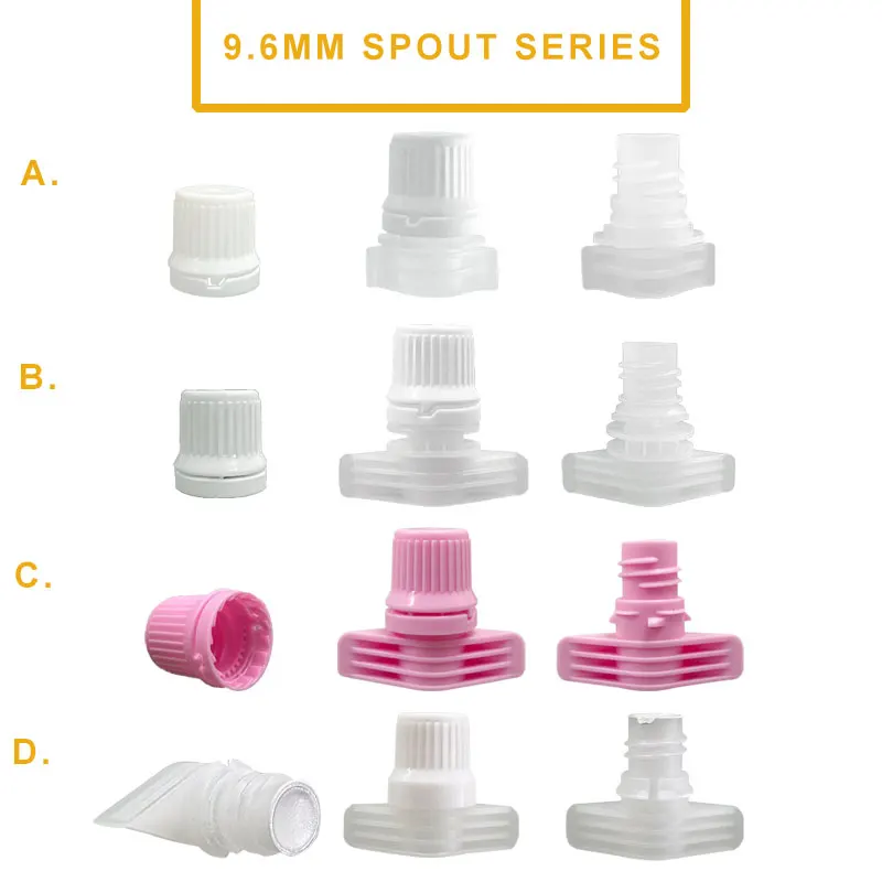 Wholesale Flexible Packaging Food Grade Pouch Spout Cap Doypack Lids