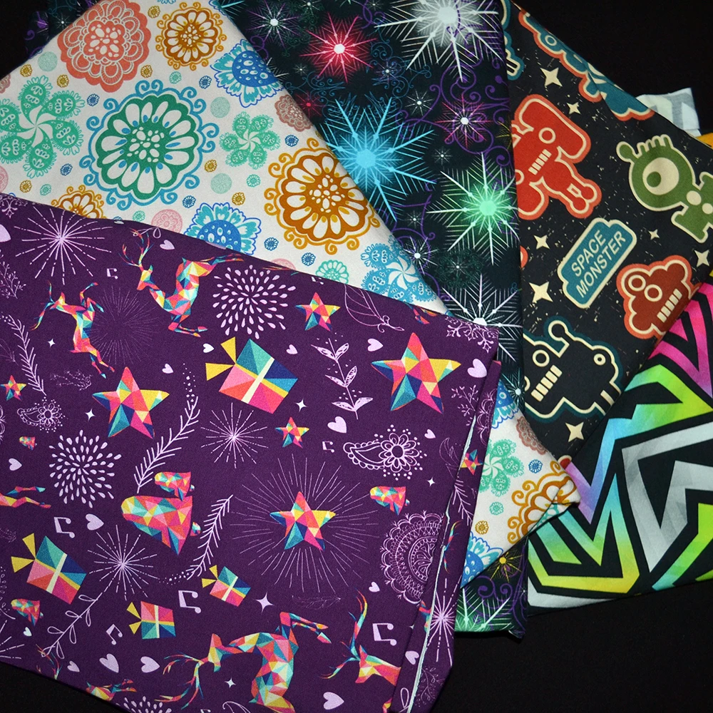 Custom printed digital print raw material dress abaya  Polyester spandex 4 way stretch fabric