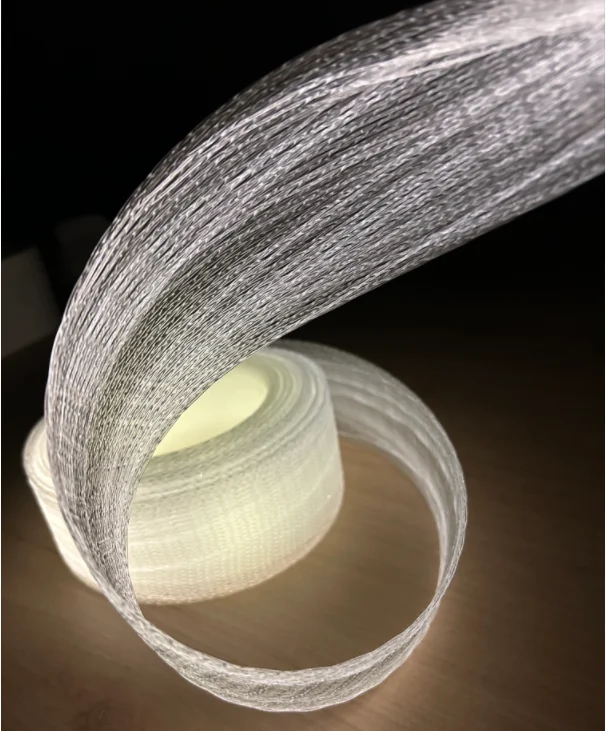 Fiber Optic Mesh-Rechargeable LED Fiber Optic Mesh Lights Kits for Rave Dresses Ceiling - Colorful Optical Fiber Netting Light