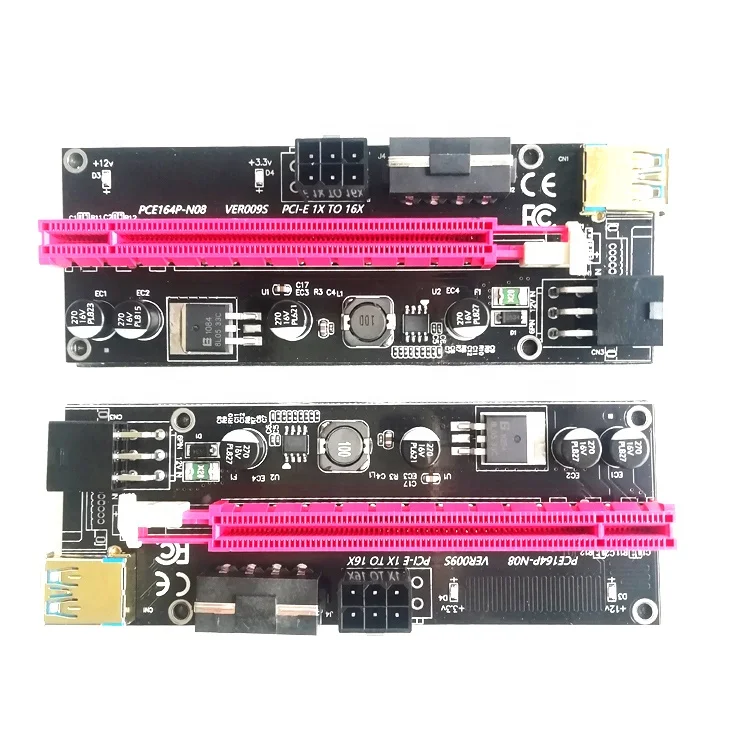 Три источника питания SATA 6pin 4pin PCI-E PCI Express Riser 1X до 16X USB 3 0 для
