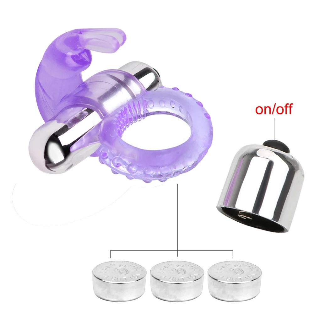 
High Quality TPE Exquisite 7 Frequencies Strong Vibration Rabbit Cock Ring 