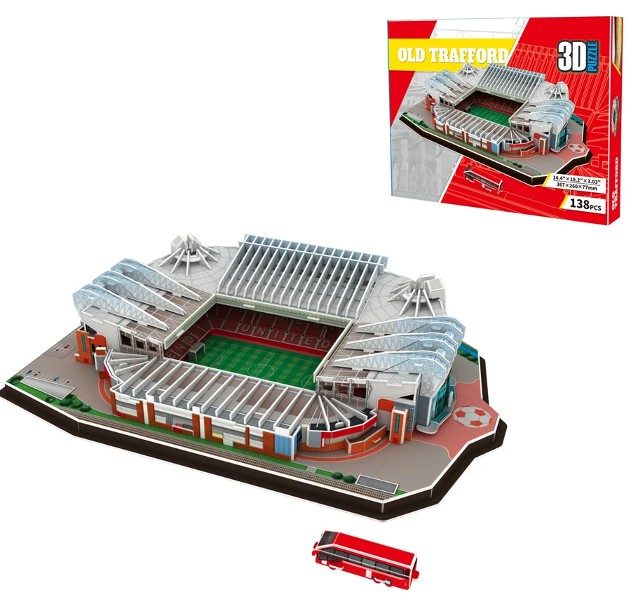 Old Trafford Nou Camp Toy Football Stadium Building 3D Paper Jigsaw Puzzles DIY Assembly Tos